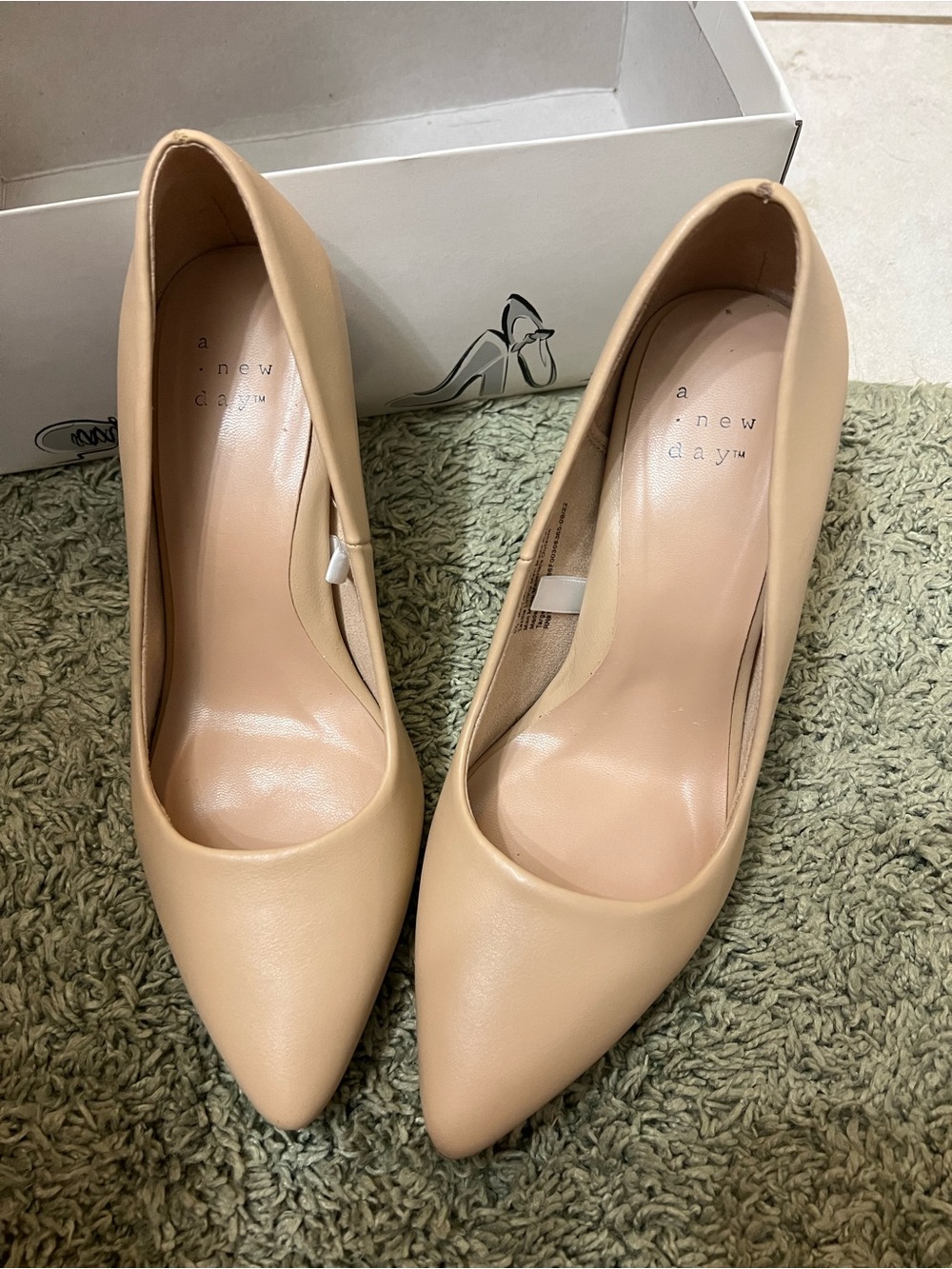 a new day Beige Pointed-Toe Pumps for Women
